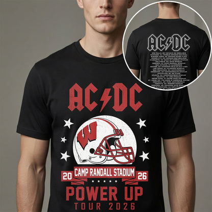 AC/DC Power Up Tour 2026 Wisconsin Badgers Camp Randall Stadium Concert T-Shirt