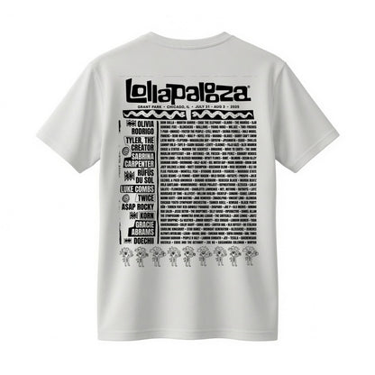 Lollapalooza 2025 Festival Lineup T-Shirt – Vintage Buddha Chicago Concert Graphic Tee