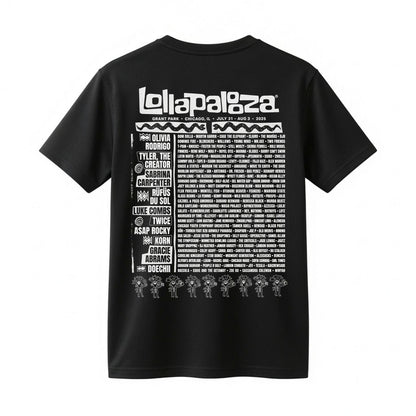 Lollapalooza 2025 Lineup Tour Shirt - Chicago Music Festival Graphic Tee