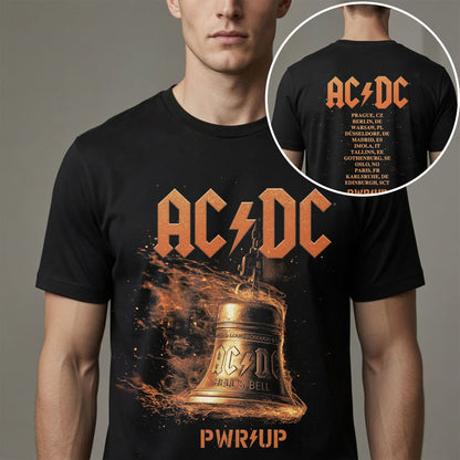 AC/DC Hells Bell PWR UP Europe Tour Black Concert T-Shirt