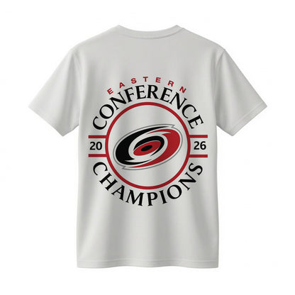 Carolina Hurricanes 2026 Eastern Conference Champions Shirt - Hockey Fan Double Sided Tee