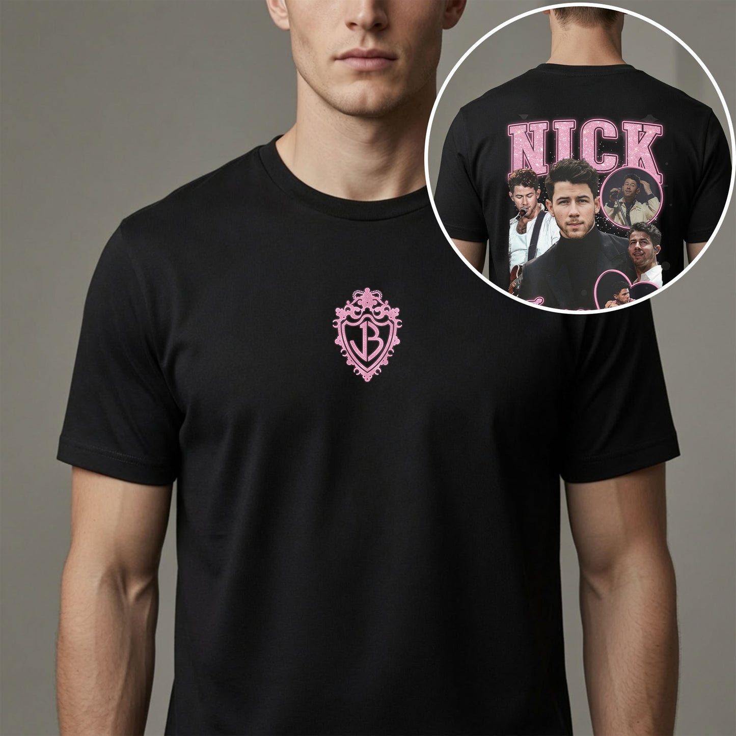 Nick Jonas Vintage Collage Shirt - Retro Jonas Brothers Graphic Tee