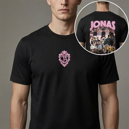 Jonas Brothers Pink Retro Collage Shirt - Vintage Band Fan Graphic Tee