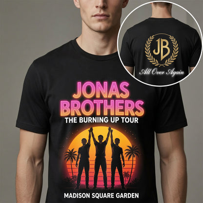 Jonas Brothers Burning Up Tour Shirt - Madison Square Garden Concert Fan Tee