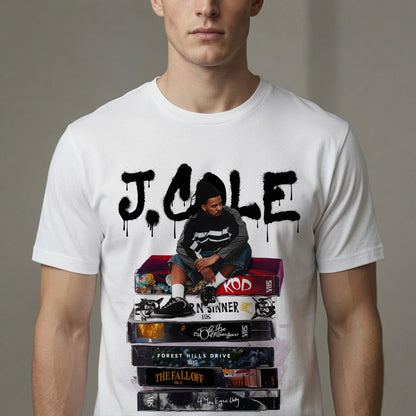 J. Cole Album Collection Graphic T-Shirt – The Fall Off Hip Hop Rap Unisex Fan Tee