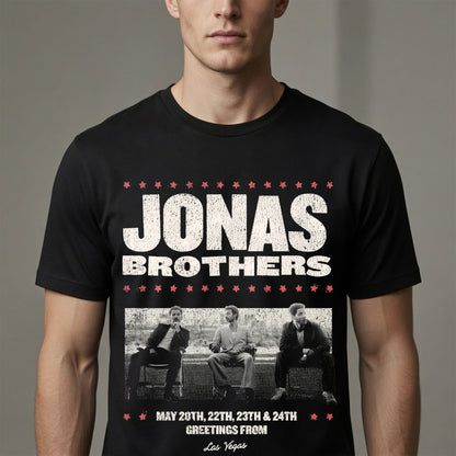 Jonas Brothers Greetings From Las Vegas Concert Shirt - Pop Music Fan Gift