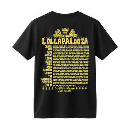 Lollapalooza 2026 Vintage Festival Lineup T-Shirt - Chicago Music Fan Tee