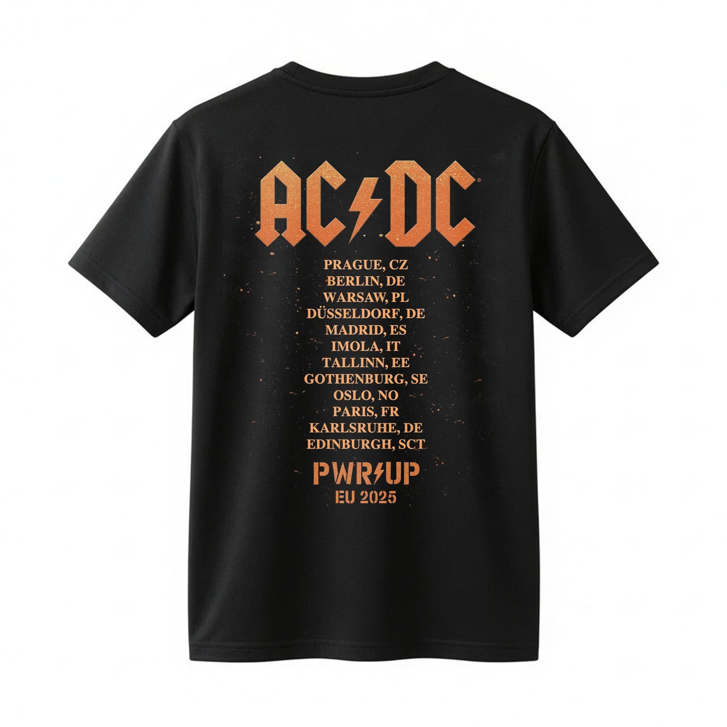 AC/DC Hells Bell PWR UP Europe Tour Black Concert T-Shirt