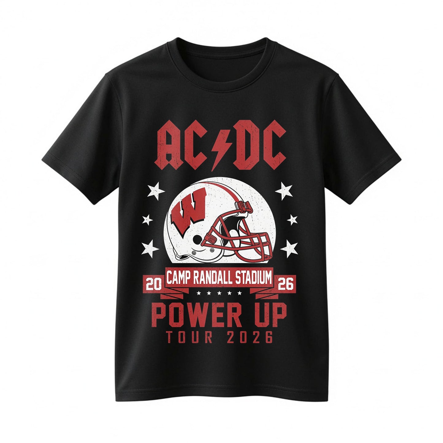 Wisconsin Badgers AC/DC Power Up Tour 2026 T-Shirt