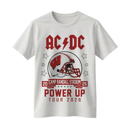 Power Up Tour 2026 Mascot Guitar T-Shirt – Madison WI Concert Fan Tee