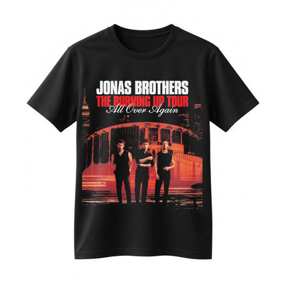 Jonas Brothers Burning Up Tour Shirt - All Over Again Concert Graphic Tee