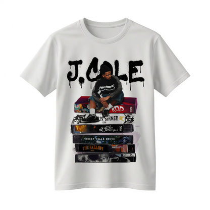 J. Cole Album Collection Graphic T-Shirt – The Fall Off Hip Hop Rap Unisex Fan Tee
