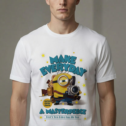 Make Every Day a Masterpiece Funny Photographer Minion Inspired T-Shirt