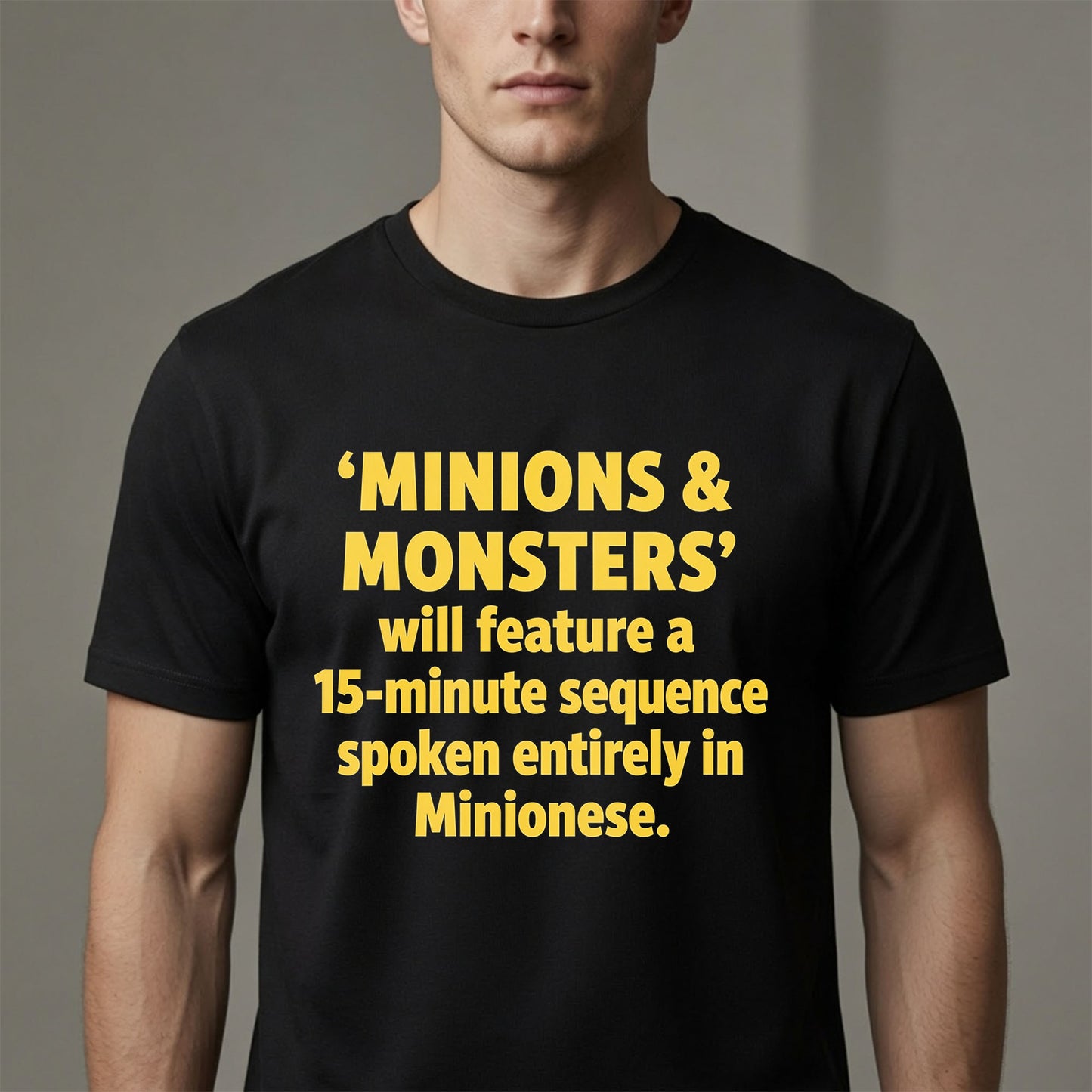 Minions & Monsters Movie Quote T-Shirt Funny Minionese Graphic Tee