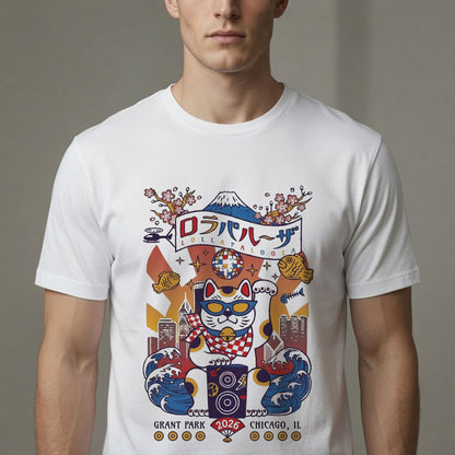 Lollapalooza 2026 Lucky Cat Festival T-Shirt – Chicago Grant Park Music Event Graphic Tee