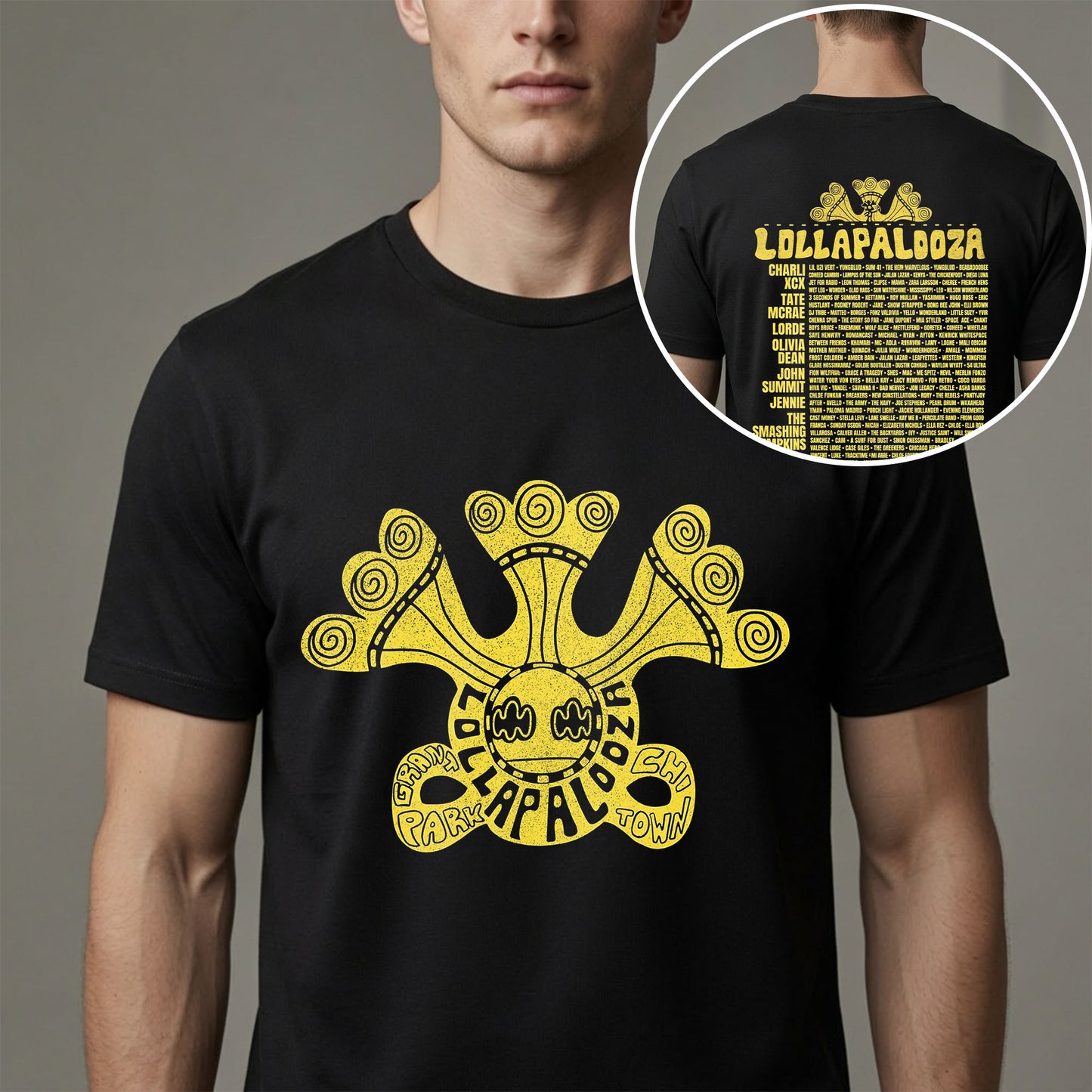 Lollapalooza 2026 Vintage Festival Lineup T-Shirt - Chicago Music Fan Tee
