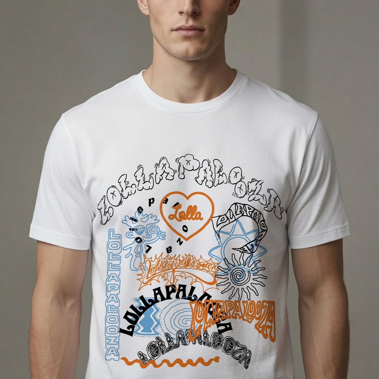 Lollapalooza 2026 Graffiti Logo T-Shirt – Chicago Music Festival Streetwear Graphic Tee