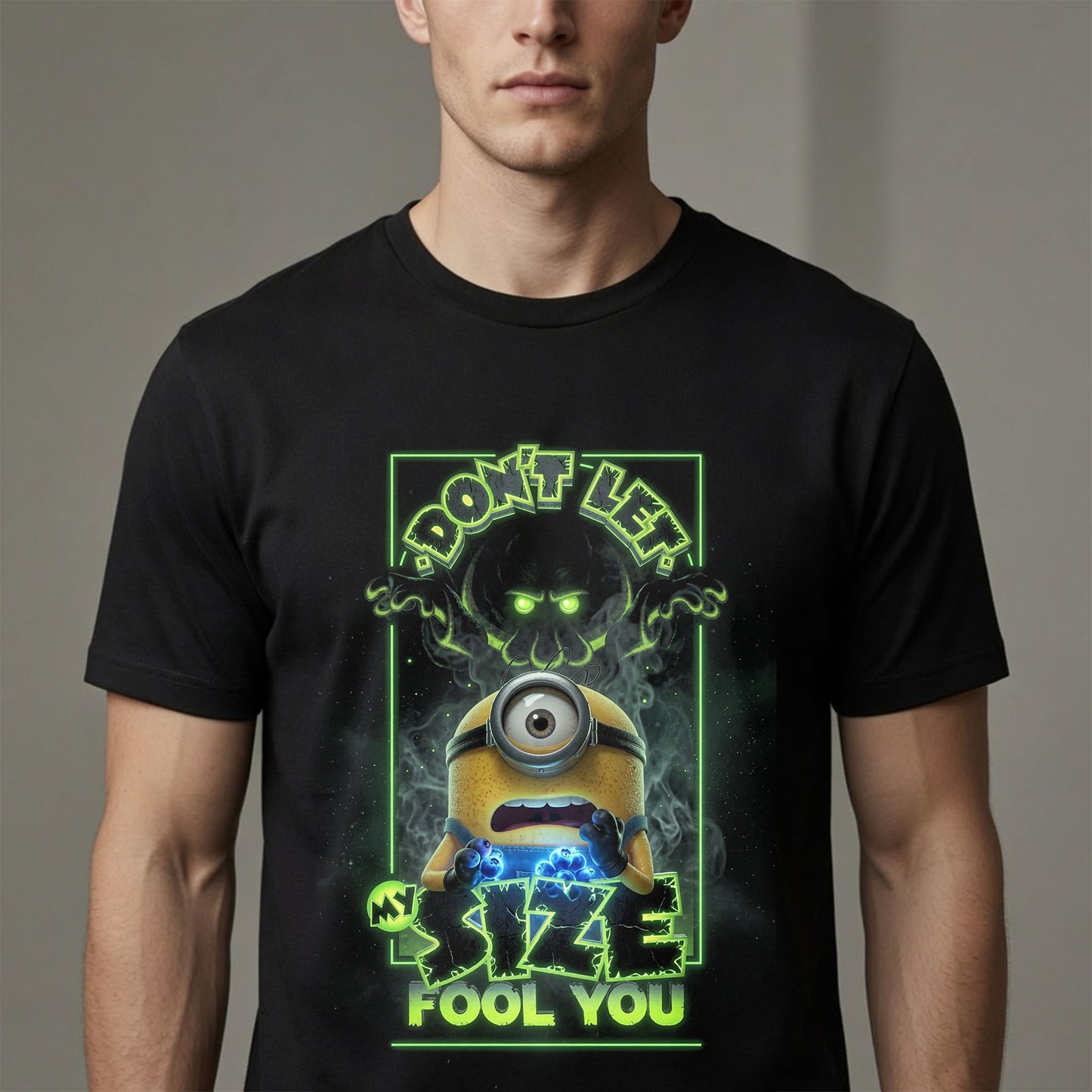 Don't Let My Size Fool You Minions Monster T-Shirt Funny Halloween Graphic Tee