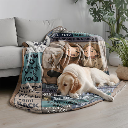Personalized Daughter Blanket with Custom Photo & Names