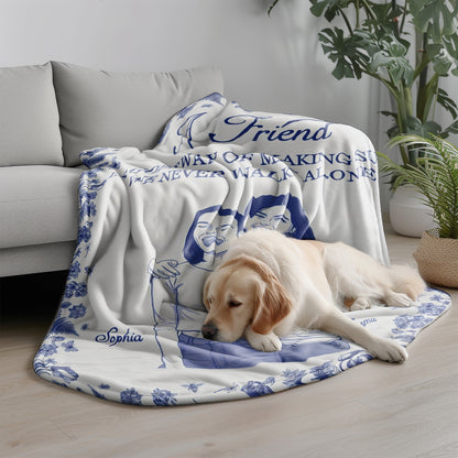Personalized Best Friend Blanket with Custom Photo & Names