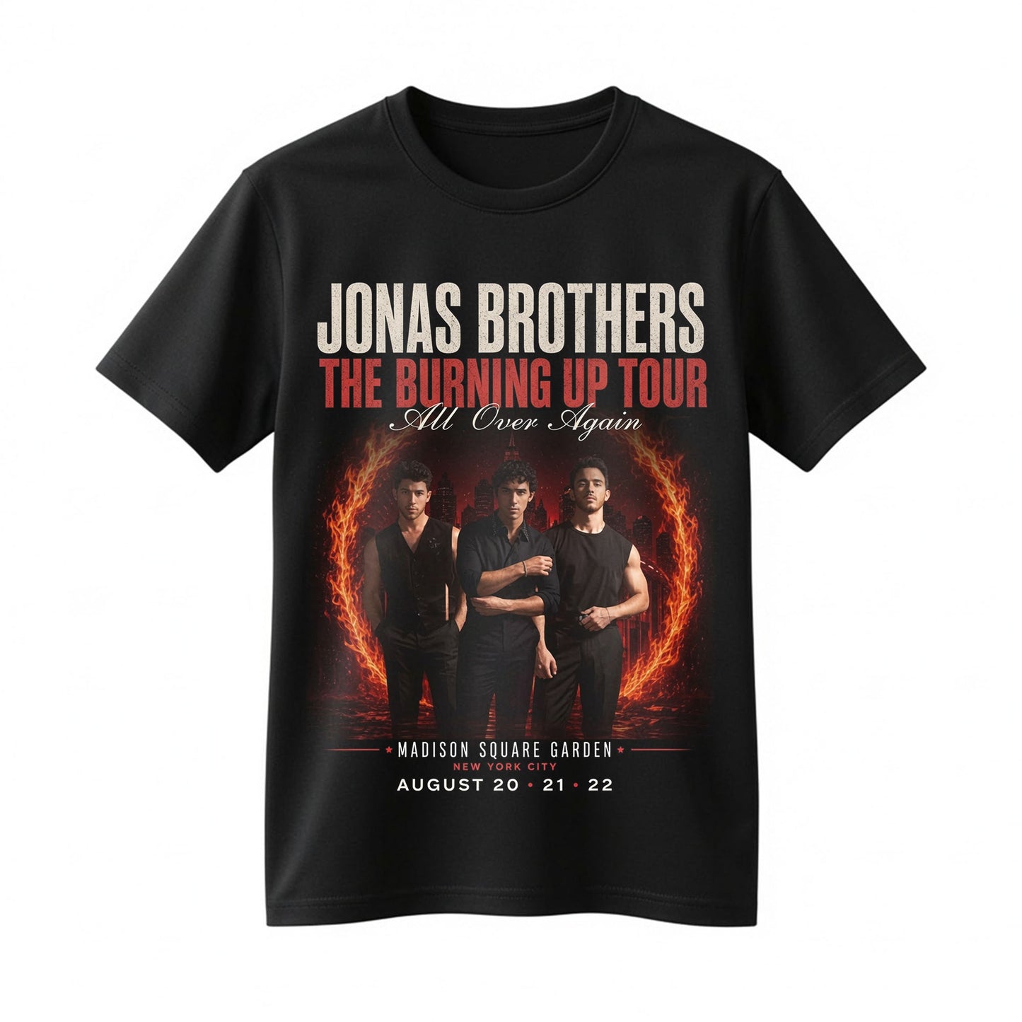 Jonas Brothers Burning Up Tour Madison Square Garden Shirt