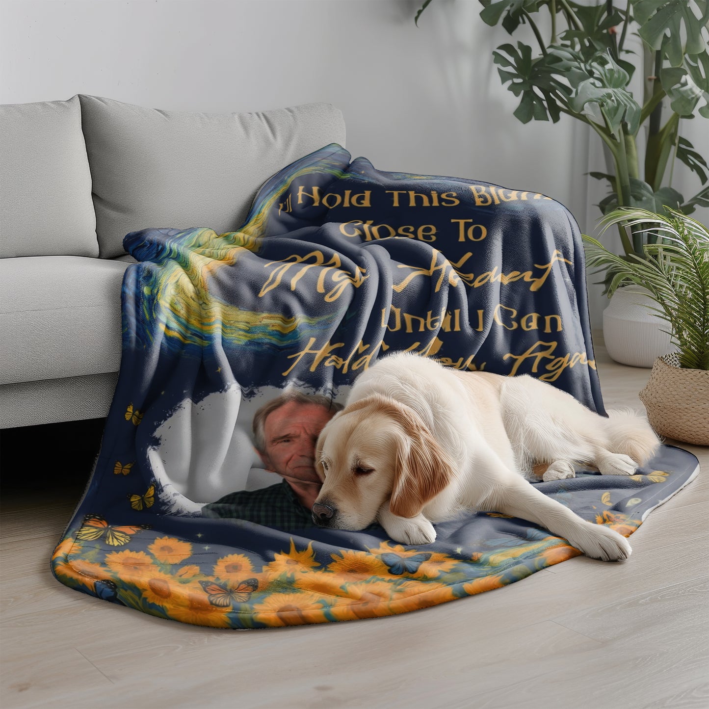 Personalized Memorial Blanket with Photo & Name