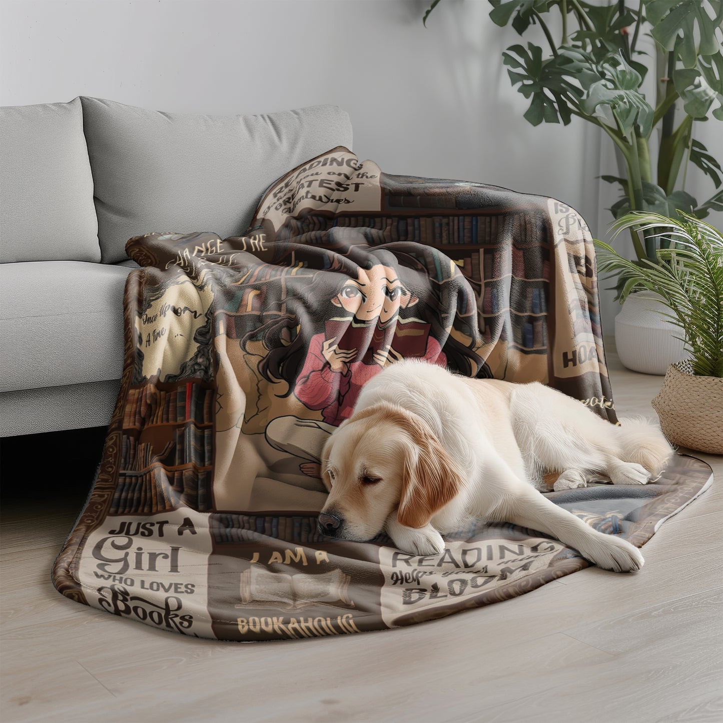 Personalized Book Lover Blanket with Name