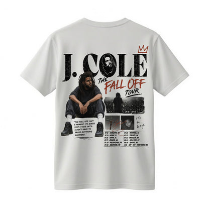 J. Cole The Fall-Off Tour Graphic Tee – Vintage Hip-Hop Streetwear Shirt