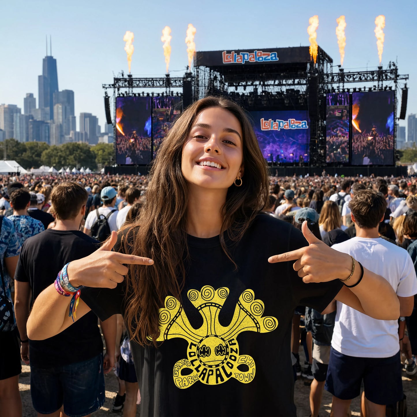 Lollapalooza 2026 Vintage Festival Lineup T-Shirt - Chicago Music Fan Tee