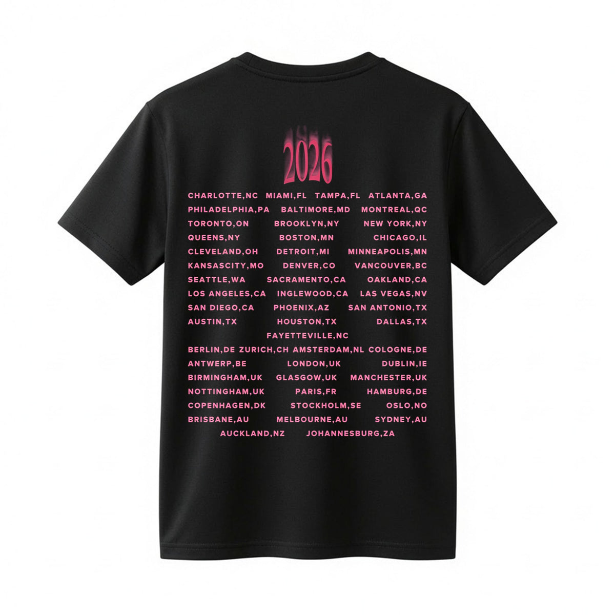 J. Cole The Fall Off Tour 2026 Shirt - World Tour Cities Graphic Rap Concert Tee