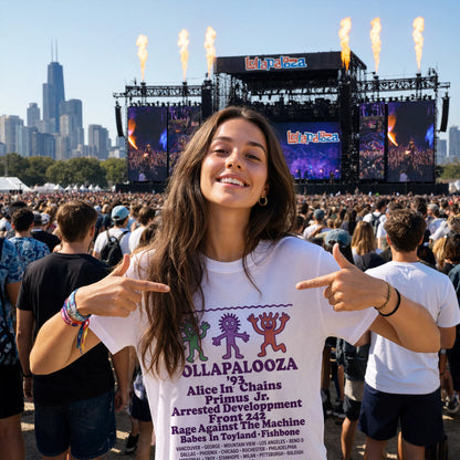 Vintage Lollapalooza 1993 Tour Shirt - Alice In Chains Primus Rage Against The Machine Tee