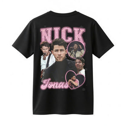 Nick Jonas Vintage Collage Shirt - Retro Jonas Brothers Graphic Tee