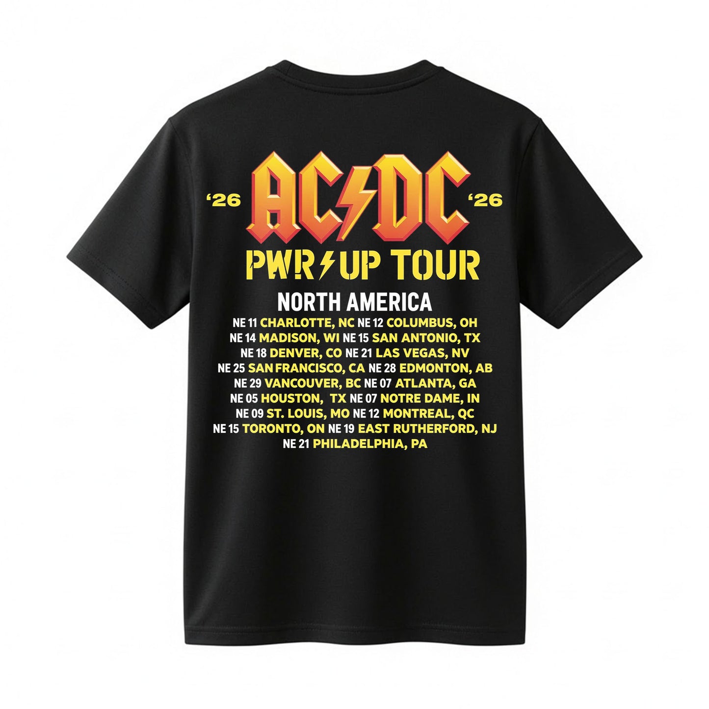 Wisconsin Badgers AC/DC Power Up Tour 2026 T-Shirt
