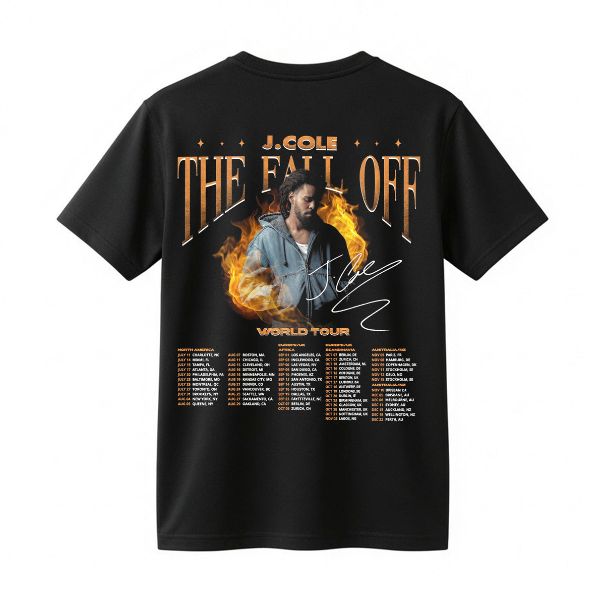 J Cole The Fall Off World Tour Shirt - Hip Hop Graphic Tee