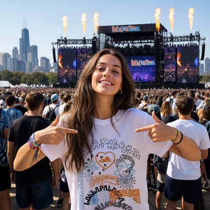 Lollapalooza 2026 Graffiti Logo T-Shirt – Chicago Music Festival Streetwear Graphic Tee