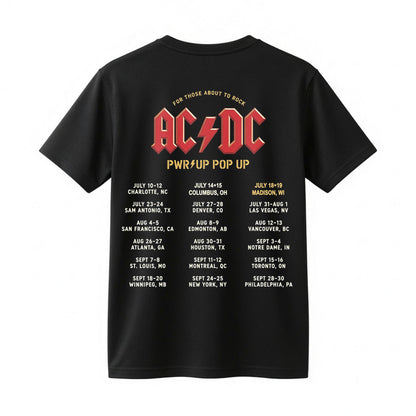 AC/DC Wisconsin Badgers Power Up Tour 2026 Shirt - Camp Randall Stadium Rock Concert Football Fan Tee