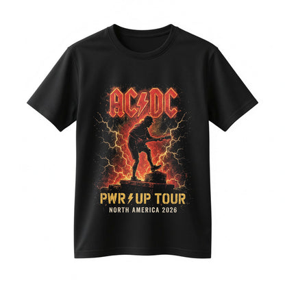 AC/DC PWR UP Tour 2026 North America Shirt - Double Sided Rock Concert Tee