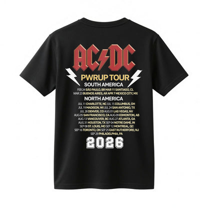 Wisconsin Badgers AC/DC Power Up Tour 2026 North America Concert Shirt