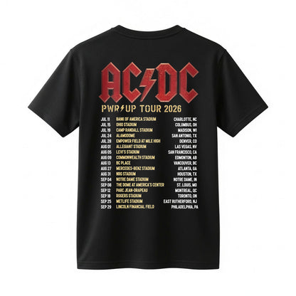 AC/DC Power Up Tour 2026 Madison Wisconsin Badgers Rock Concert T-Shirt