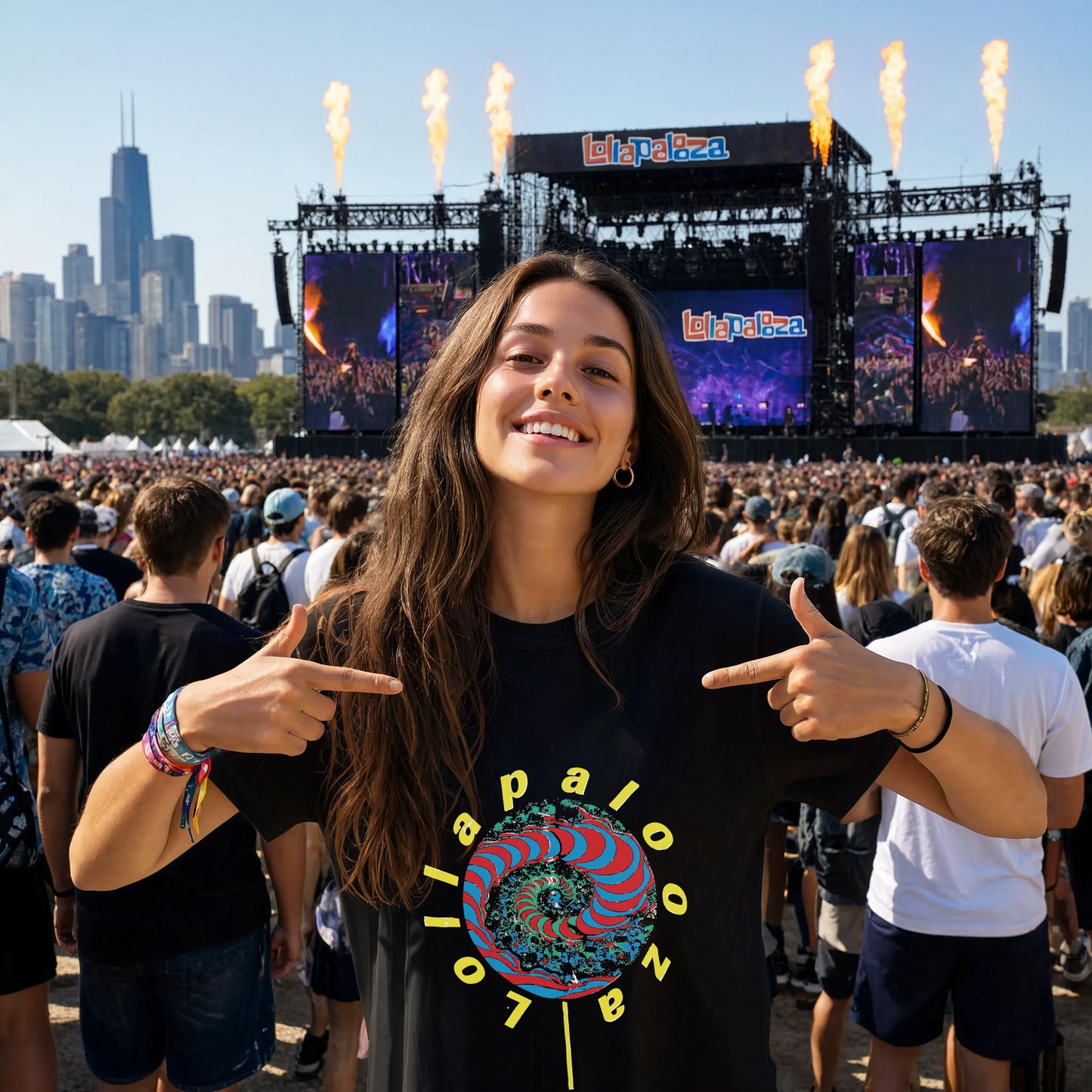 Lollapalooza 2025 Lineup Tour Shirt - Chicago Music Festival Graphic Tee