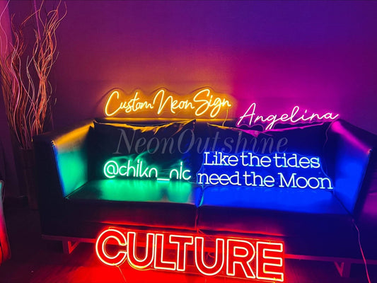 Custom Name Neon Sign | Neon Light Sign | Personalized Neon Decorations | Wall Decor | Aesthetic Room Decor | Home Decor | LED Neon Signs