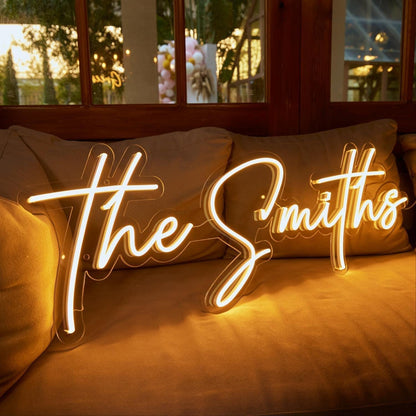 Custom Last Name Neon Sign | Family Name LED Light | Wedding Decor | Personalized Wedding Gifts || Led Neon Sign For Wedding | Neon Sign