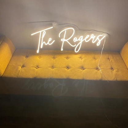 Custom Last Name Neon Sign | Family Name LED Light | Wedding Decor | Personalized Wedding Gifts || Led Neon Sign For Wedding | Neon Sign