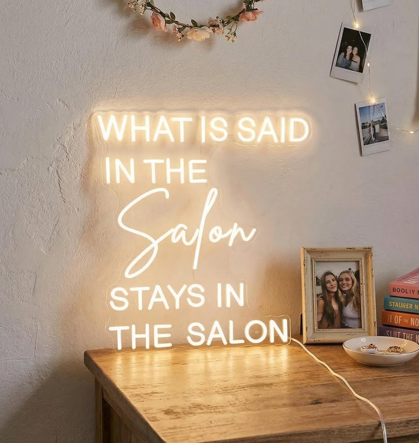 Custom Neon Sign for Hair Salon & Beauty Bar Decor | Personalized LED Neon Light Sign for Business | Aesthetic Wall Art | Salon Name Sign