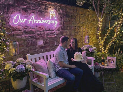 Custom LED Neon Sign for Anniversary – Personalized Wedding or Relationship Celebration Décor, Romantic Party Glow