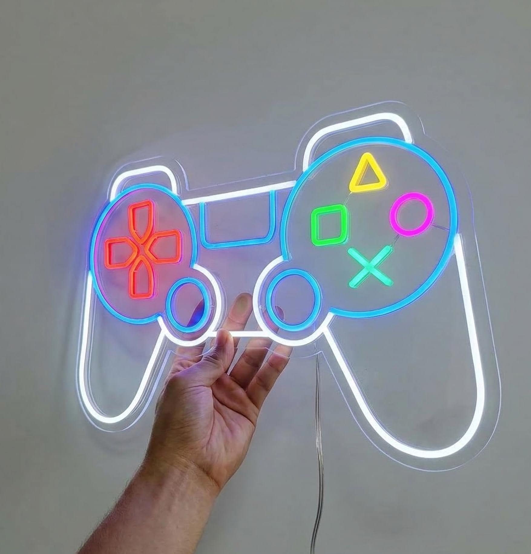 Custom Gaming Neon Sign, LED Wall Decor for Game Room, Personalized Gamer Gift, Neon Lights for Bedroom, PlayStation Controller Wall Art