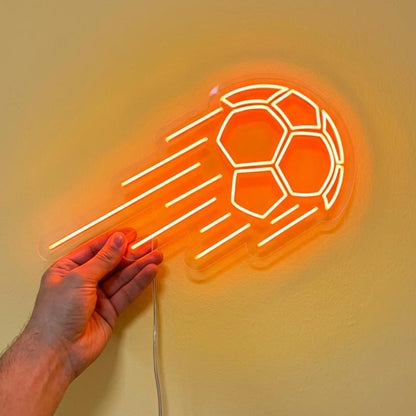 Custom Football Neon Sign | Personalized Soccer Player LED Light | Boys Room Wall Decor | Soccer Gift for Kids | Sports Bar Name Neon Sign