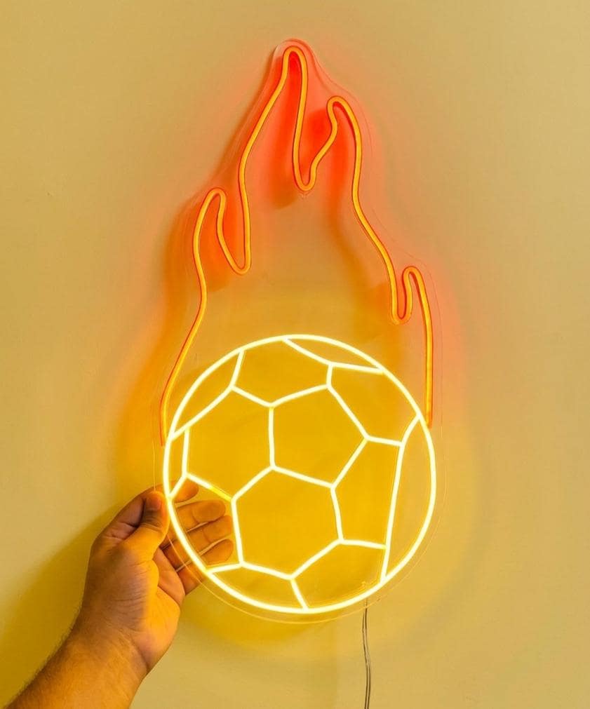 Custom Football Neon Sign | Personalized Soccer Player LED Light | Boys Room Wall Decor | Soccer Gift for Kids | Sports Bar Name Neon Sign