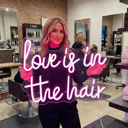 Custom Neon Sign for Hair Salon & Beauty Bar Decor | Personalized LED Neon Light Sign for Business | Aesthetic Wall Art | Salon Name Sign