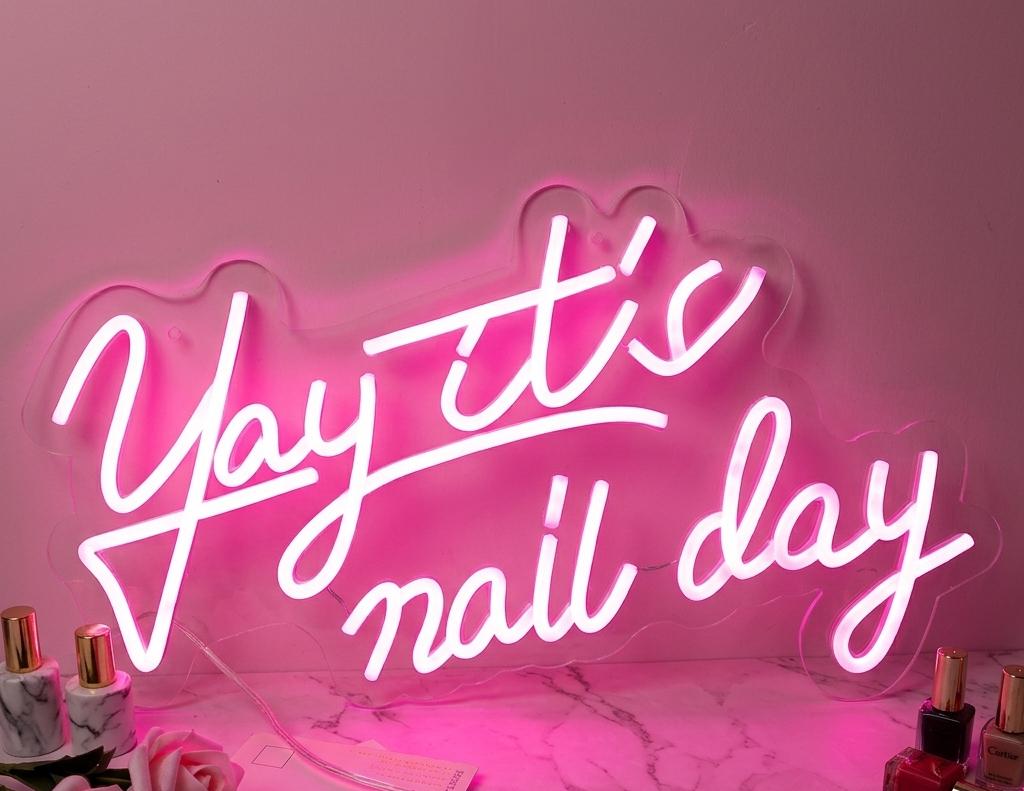 Custom LED Neon Sign for Nail Salon Decor, Beauty Lounge Wall Art, Personalized Business Sign, Aesthetic Gift for Her, Salon Opening Decor